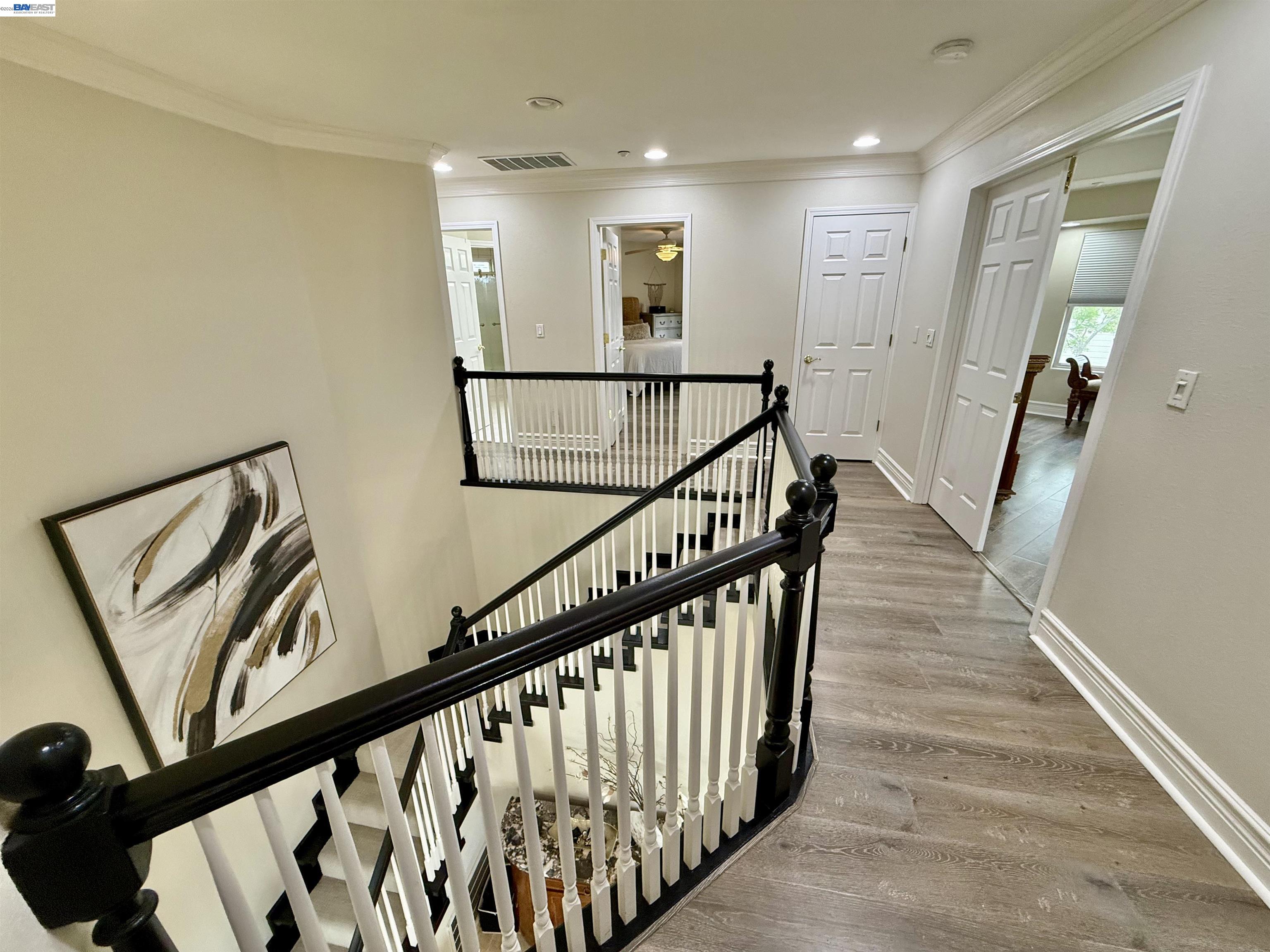 1284 Riesling Circle Livermore, CA 94550 - Photo 44 of 79 a view of staircase with wooden floor and stairs