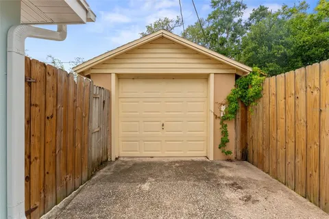 a view of small wooden building