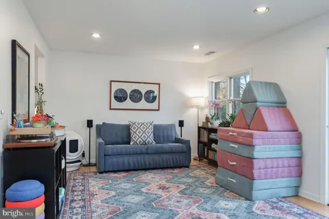 a living room with furniture and a couch