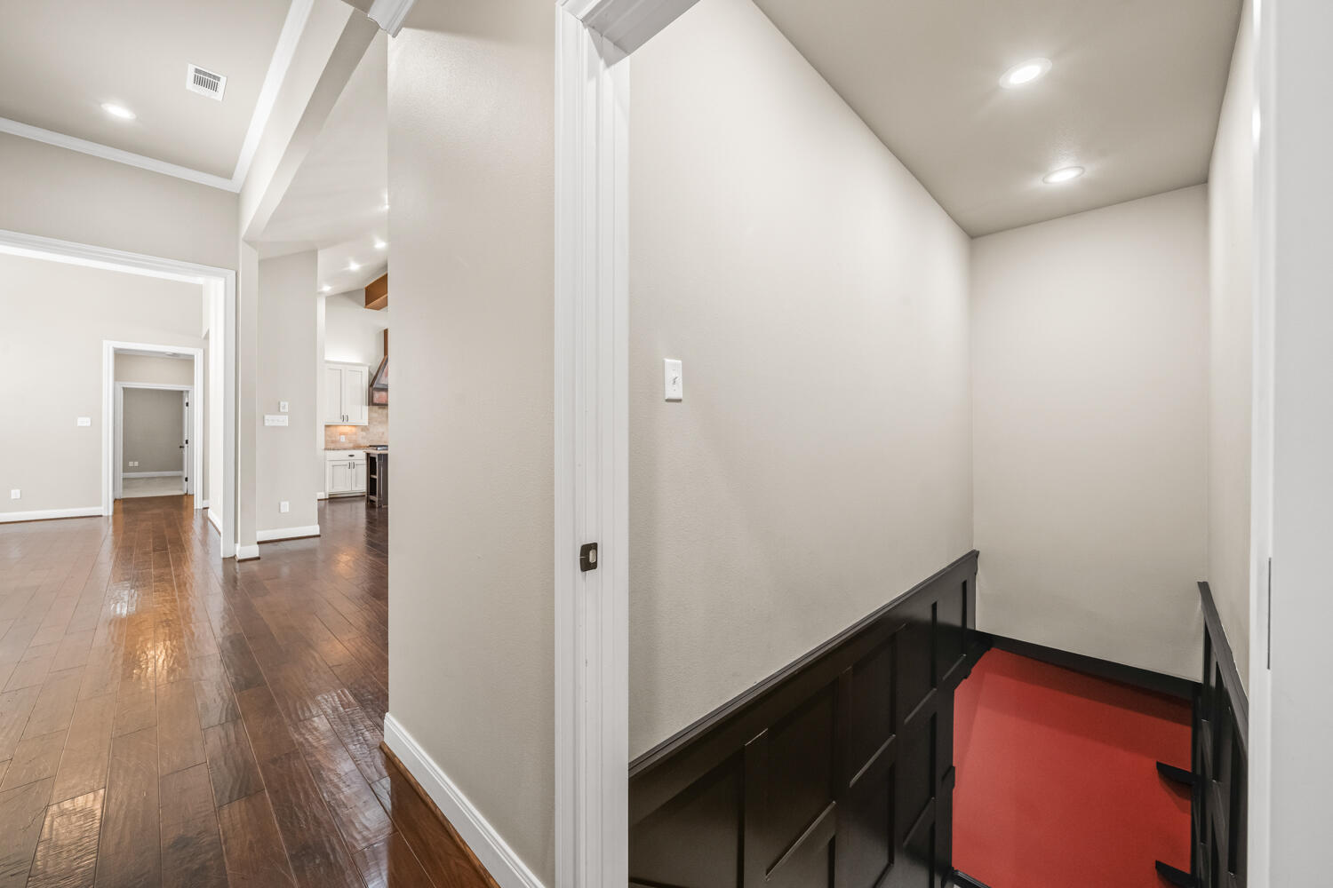 1405 11th Place Shallowater, TX 79363 - Photo 51 of 81 a view of hallway with wooden floor