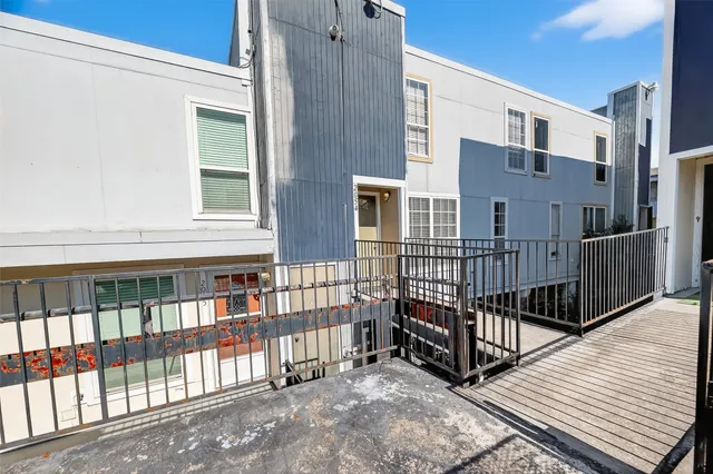 a view of a house with a large window