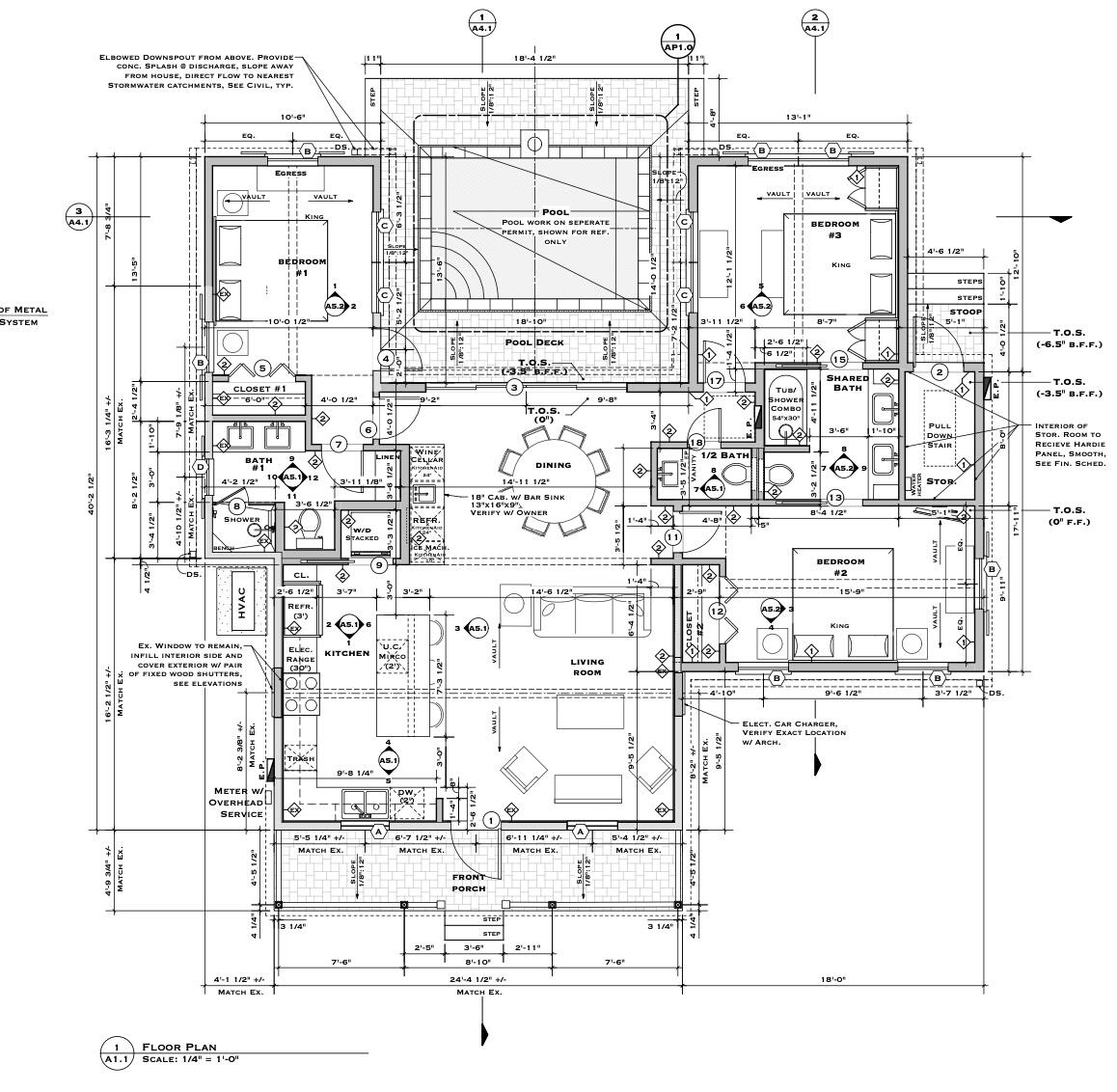 709 Whitmarsh Lane Key West, FL 33040 - Photo 25 of 25 Proposed House Floor Plan w Pool