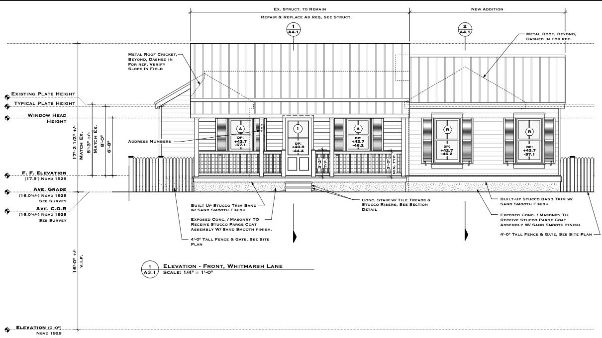 709 Whitmarsh Lane Key West, FL 33040 - Photo 24 of 25 Proposed House Front Elevation
