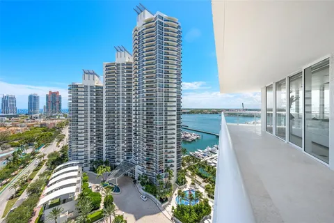 a view of a city with tall buildings