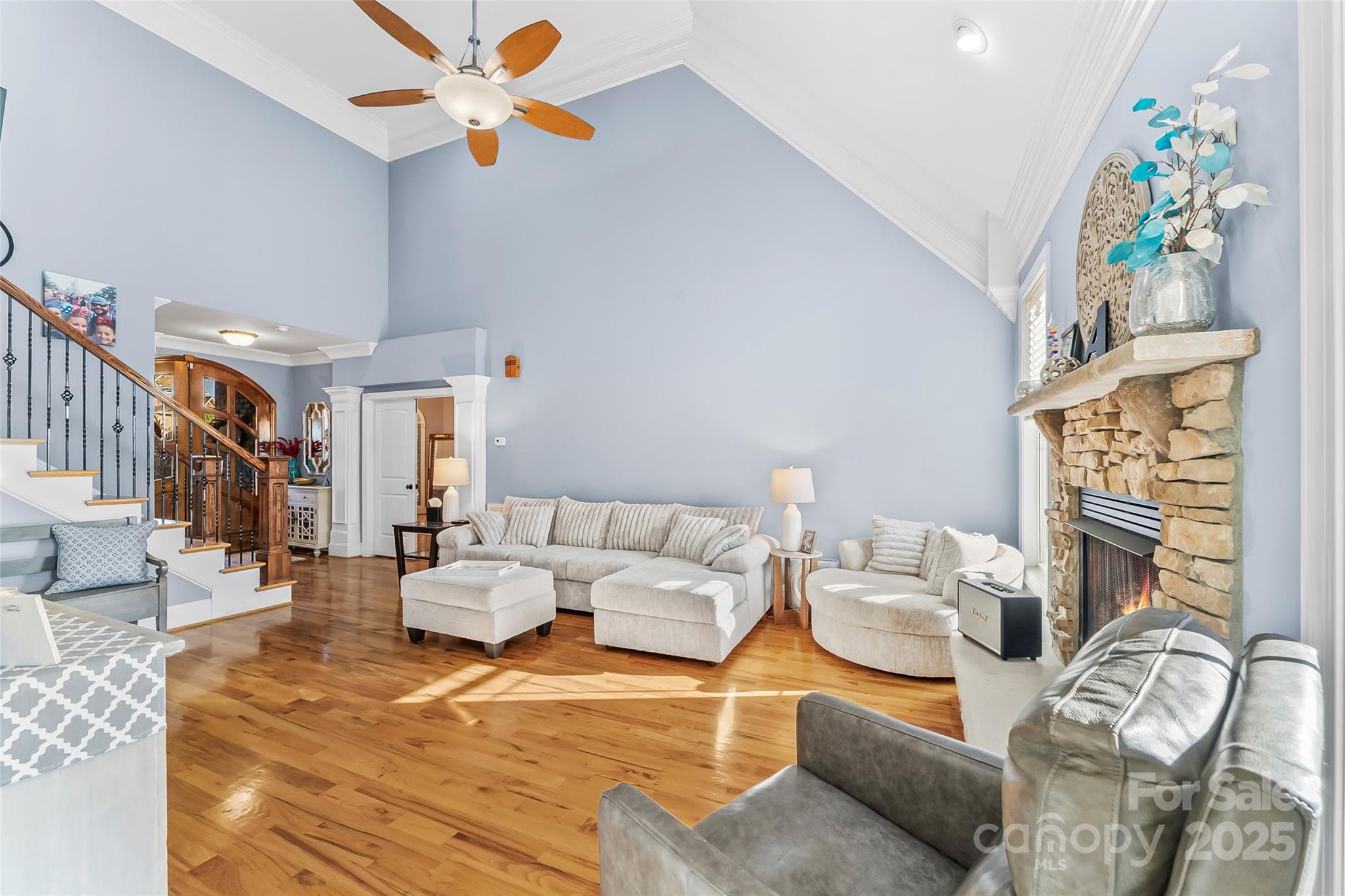 5836 Bakers Point Hickory, NC 28602 - Photo 8 of 48 a living room with furniture flowerpot and a chandelier