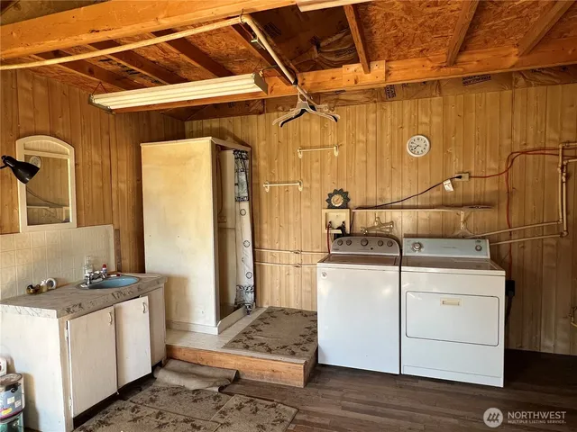 a room with storage and utility