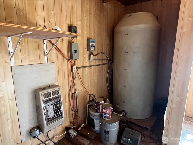 a view of storage and utility room with stuff