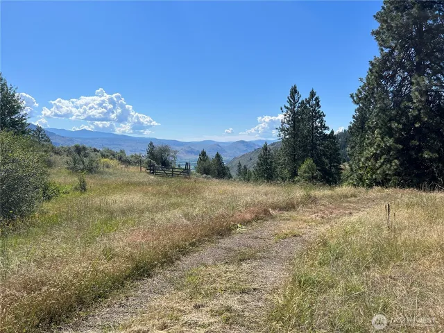 a view of a lake with a mountain in the background