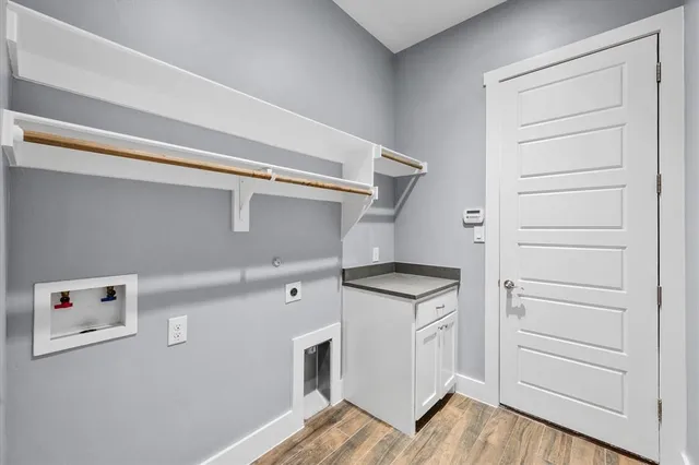 a view of white cabinets