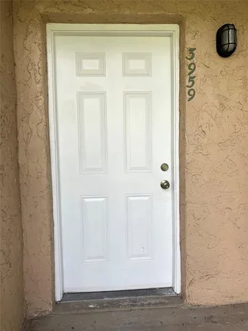 a view of a door