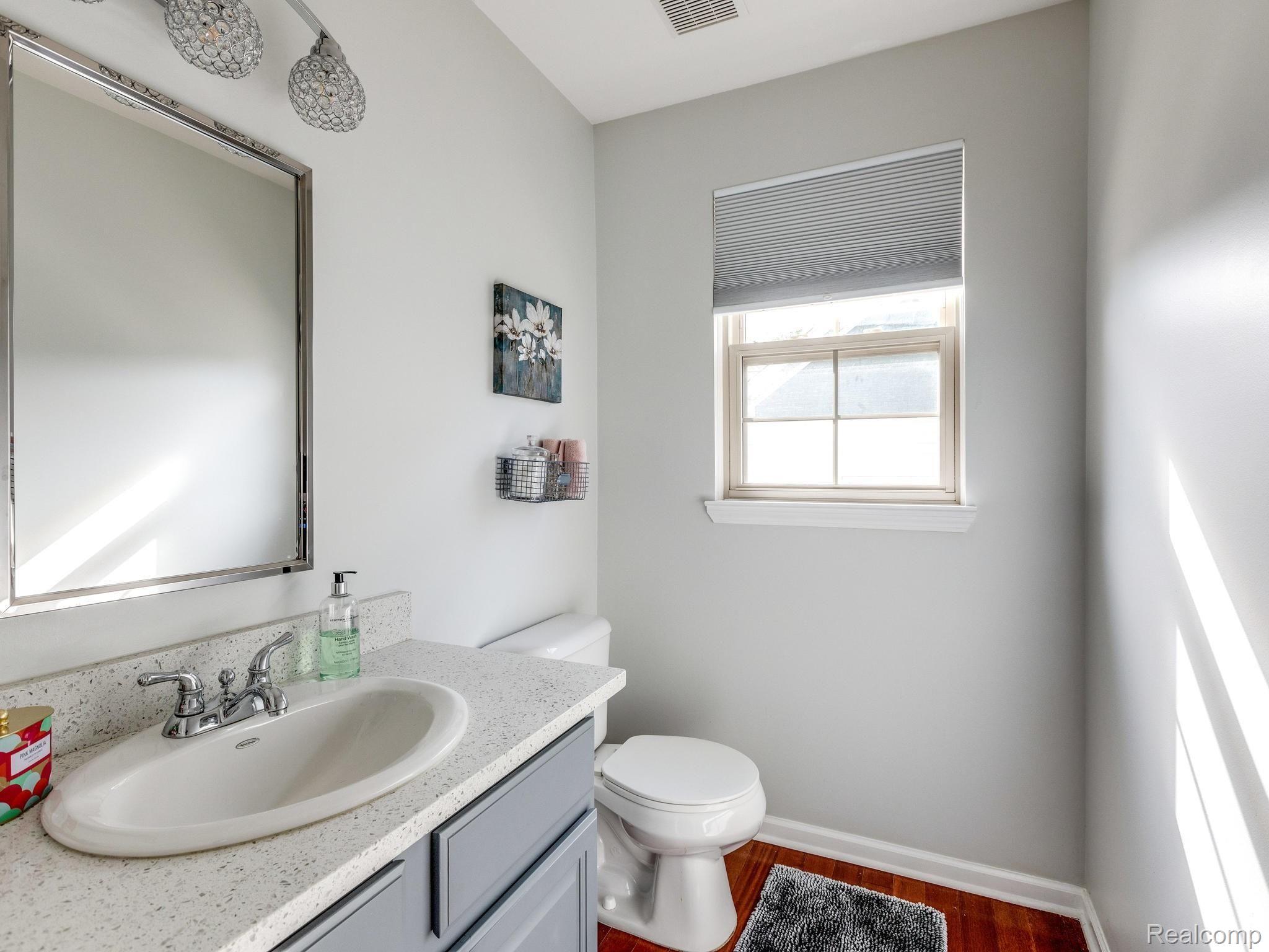 3132 Inman Street Ferndale, MI 48220 - Photo 13 of 37 Half bathroom with quartz countertops