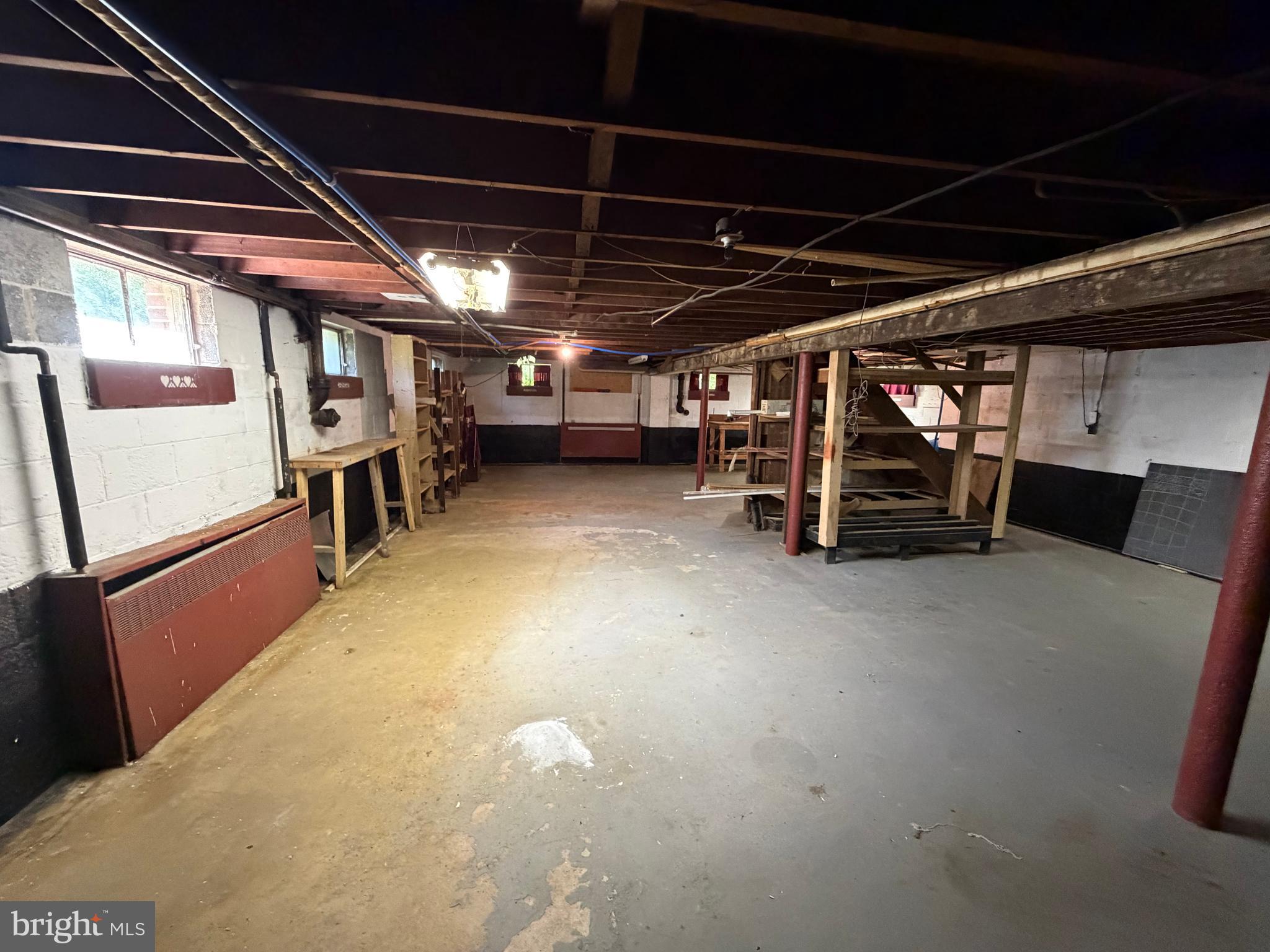 433 Juliustown Pemberton Road Juliustown, NJ 08022 - Photo 22 of 26 unfinished basement with brick surround FP