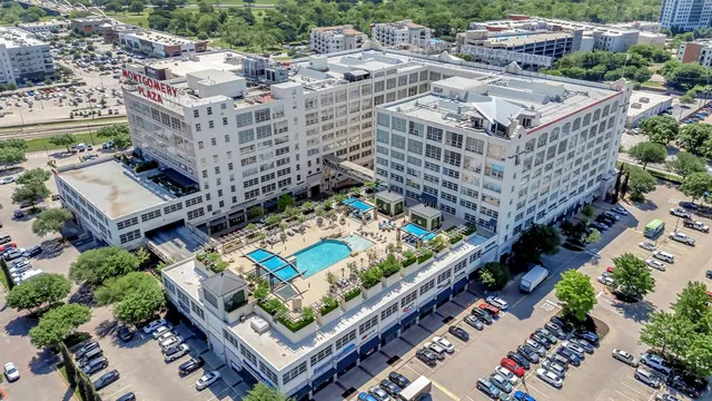 a view of a city with tall buildings