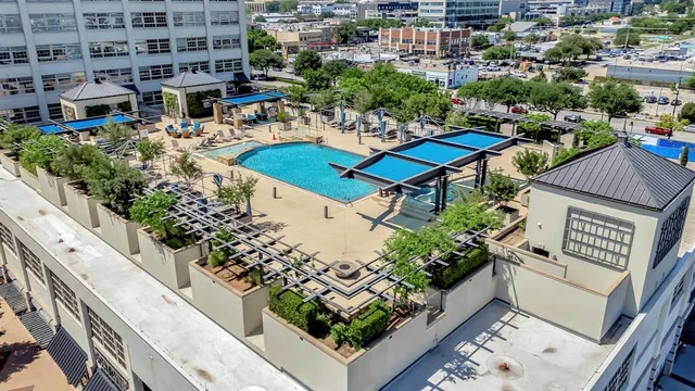 a view of a city with tall buildings