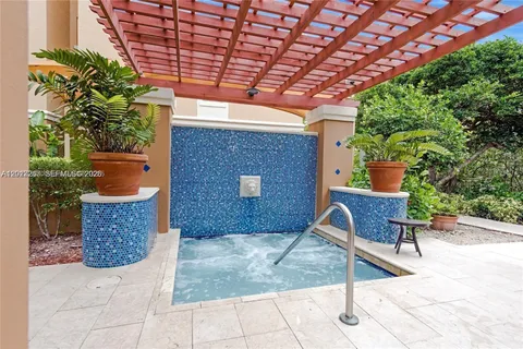 a outdoor space with plants