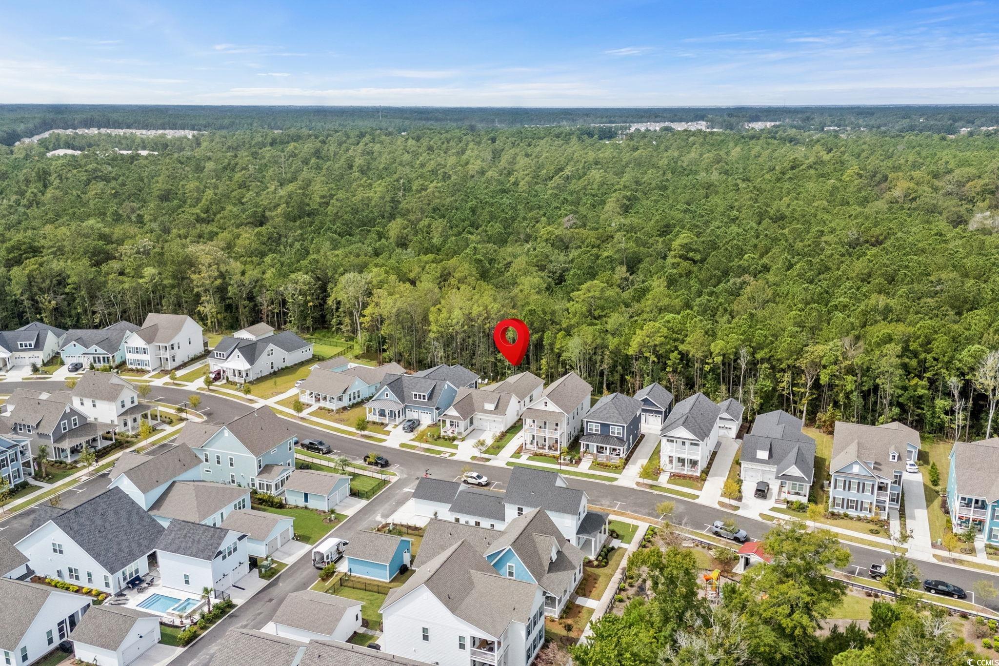 477 Ayrhill Loop Myrtle Beach, SC 29588 - Photo 30 of 39 Aerial view of residential area with a forest