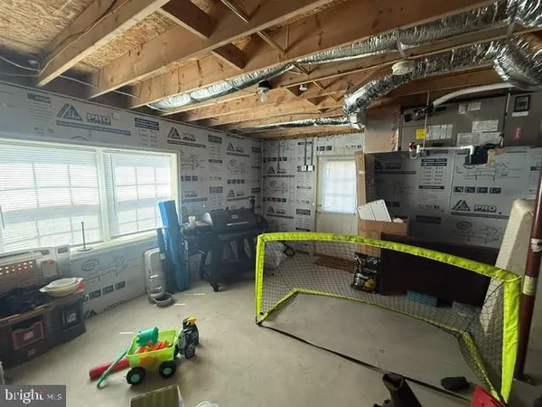 a room with furniture