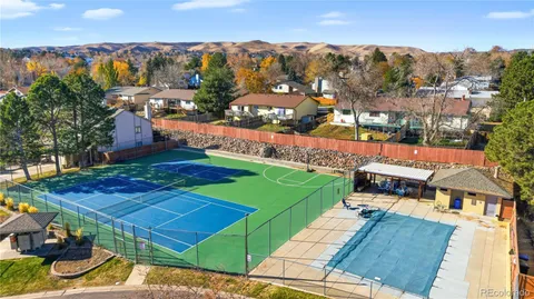 an aerial view of multiple house