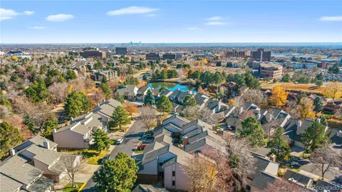an aerial view of multiple house