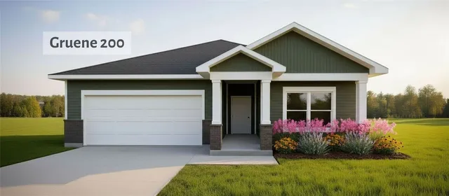 a view of an house with backyard space and garden