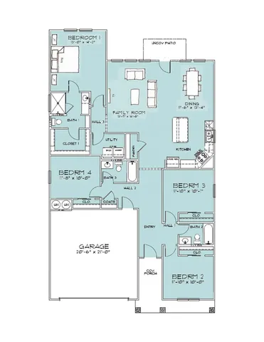 a picture of a floor plan