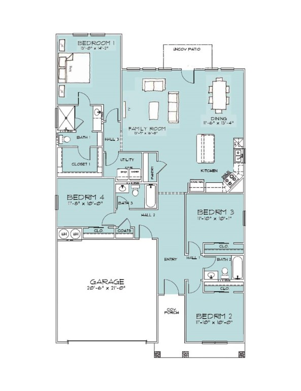 5510 Harriet Street Bryan, TX 77807 - Photo 3 of 6 a picture of a floor plan