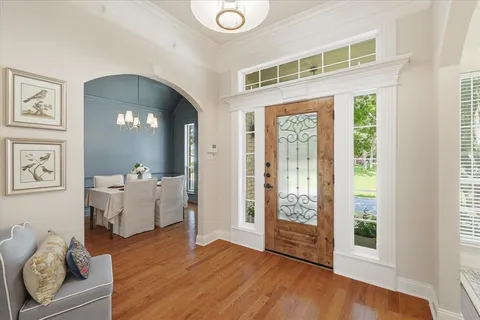 a view of livingroom with furniture and wooden floor