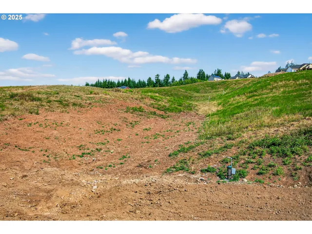 a view of a beach with a building in the background