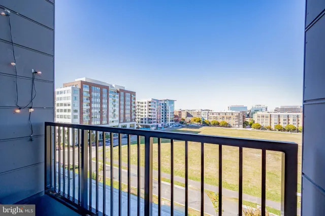 a city view from a balcony