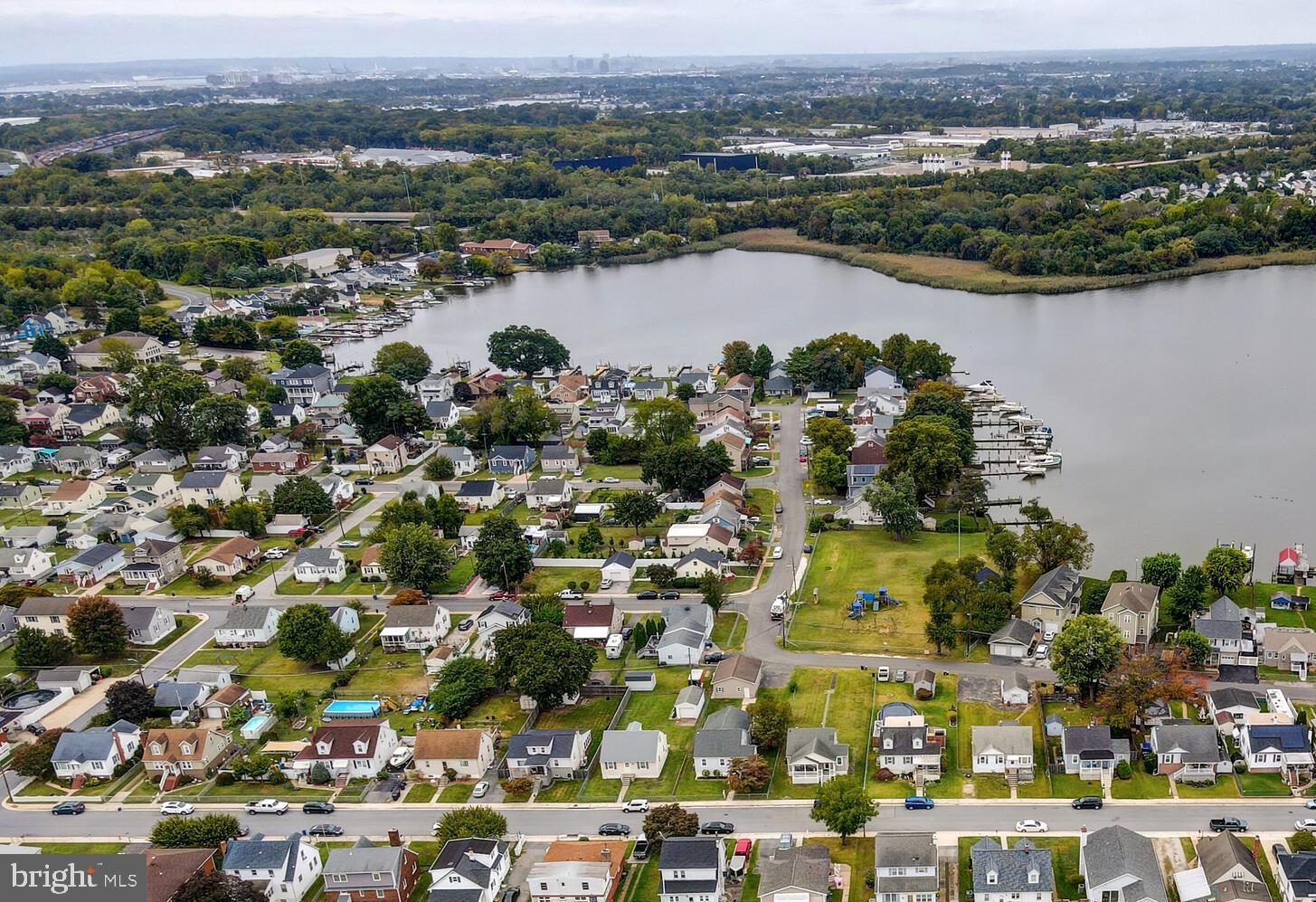 3206 Lynch Road Baltimore, MD 21219 - Photo 40 of 70 an aerial view of residential building and lake