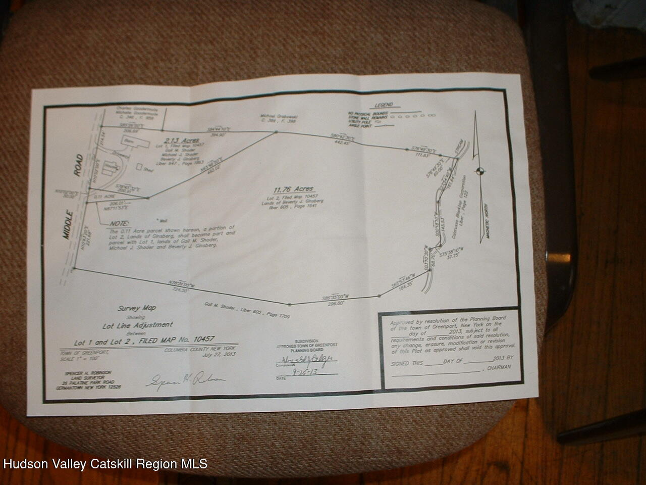 a view of a painting on the wall