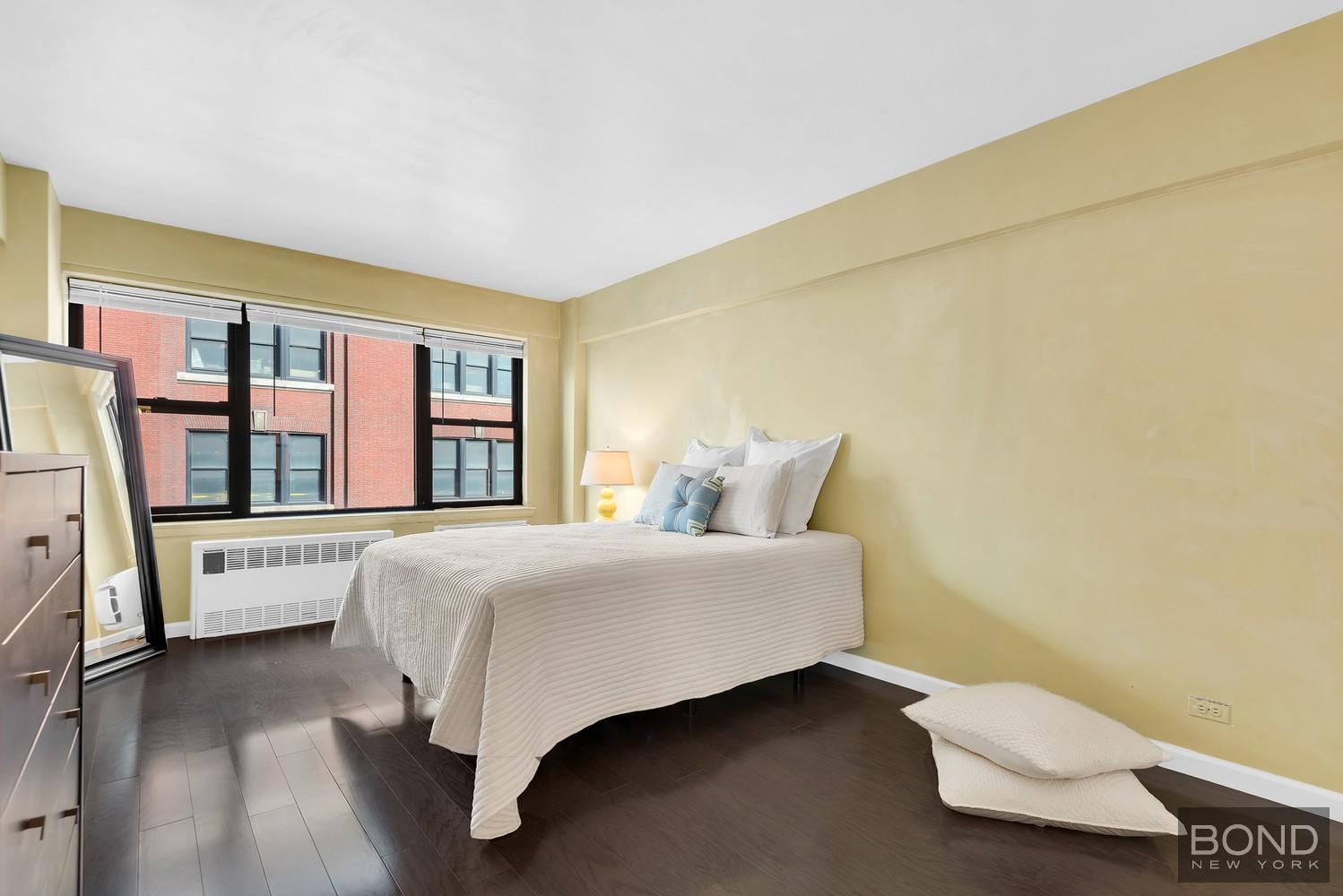210 East 36th Street, Unit 5E Manhattan, NY 10016 - Photo 4 of 12 a bed room with a bed and a large window