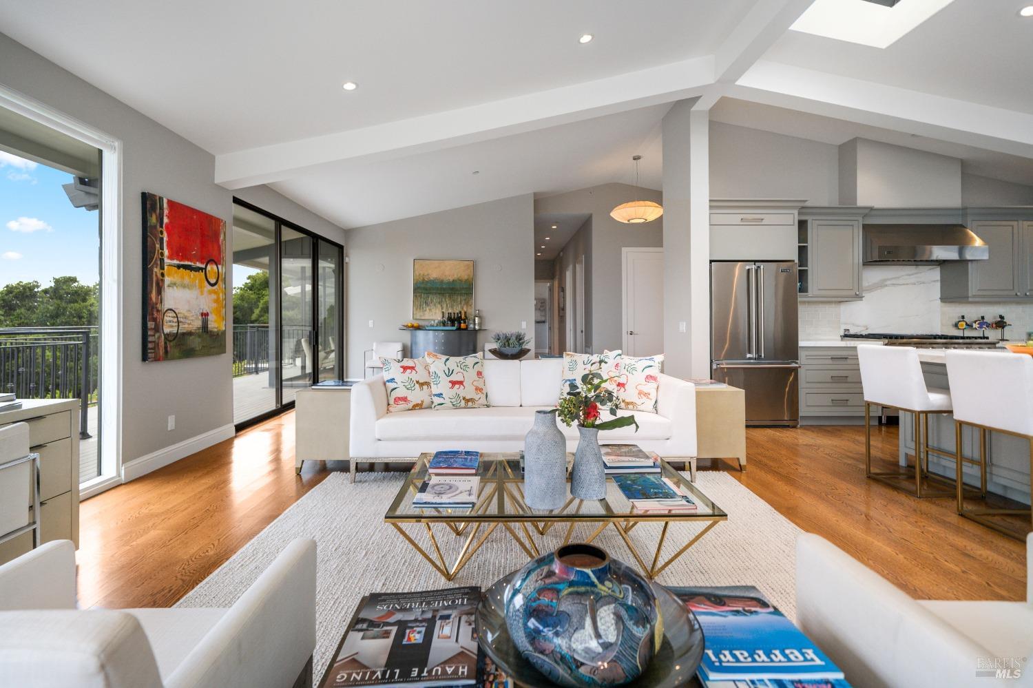 30 Eucalyptus Road Belvedere, CA 94920 - Photo 12 of 46 a living room with furniture and a large window