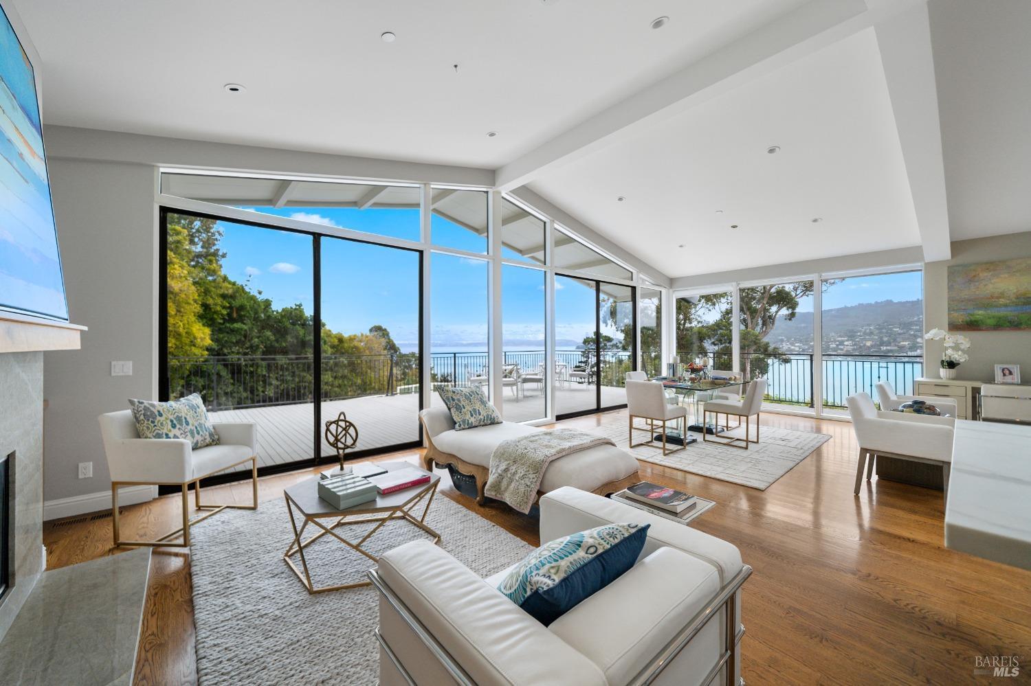 30 Eucalyptus Road Belvedere, CA 94920 - Photo 2 of 46 a living room with furniture and a large window
