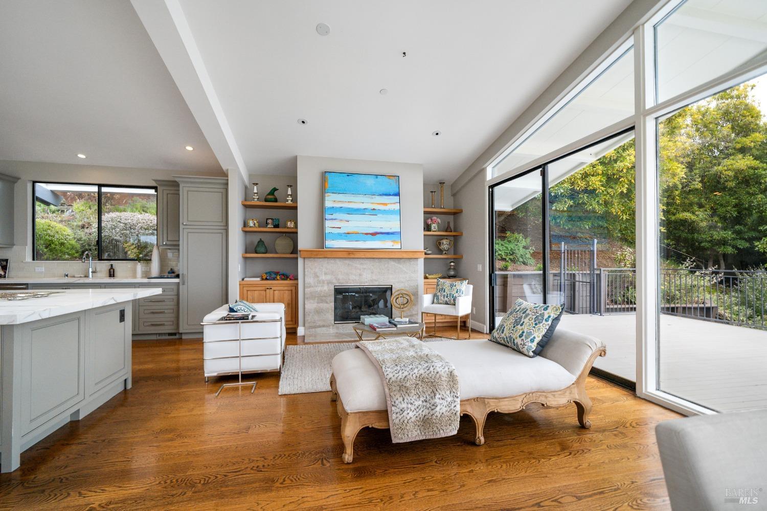 30 Eucalyptus Road Belvedere, CA 94920 - Photo 23 of 46 a living room with furniture and a large window
