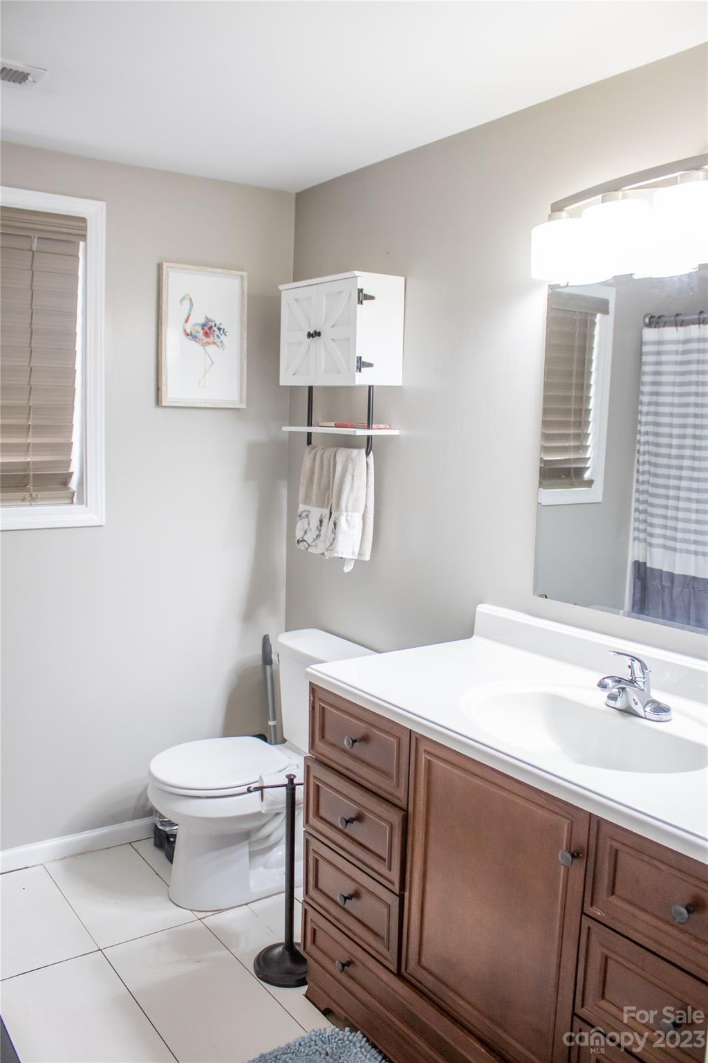 644 St James Church Road Newton, NC 28658 - Photo 3 of 11 a bathroom with a sink a toilet and mirror