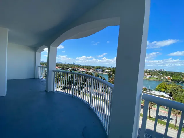 a view of a lake with a city