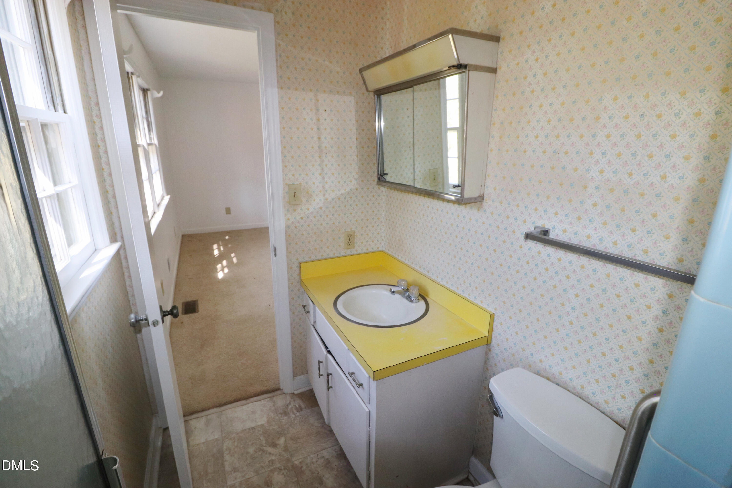 163 Walton Road Youngsville, NC 27596 - Photo 22 of 45 a bathroom with a sink a toilet and a mirror