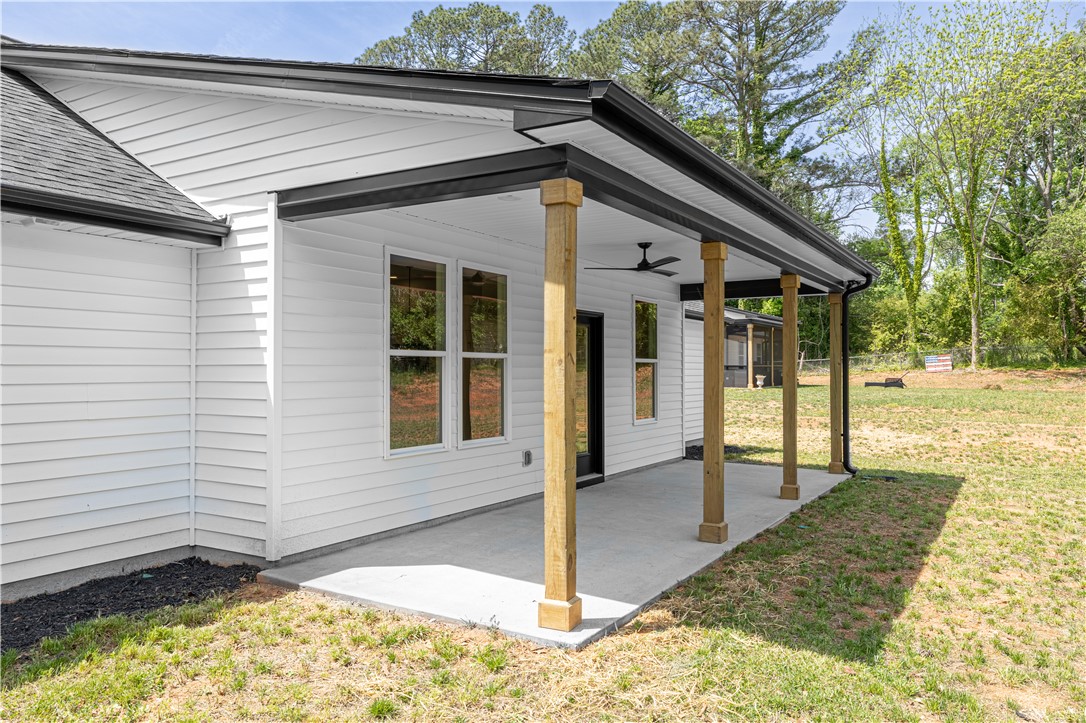 105 Leon Drive Anderson, SC 29621 - Photo 35 of 46 This inviting patio extends living space outdoors, perfect for relaxation or entertaining.