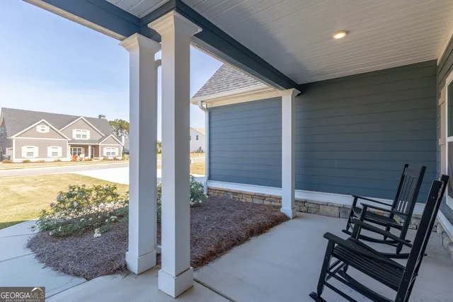 a view of an outdoor space with seating area