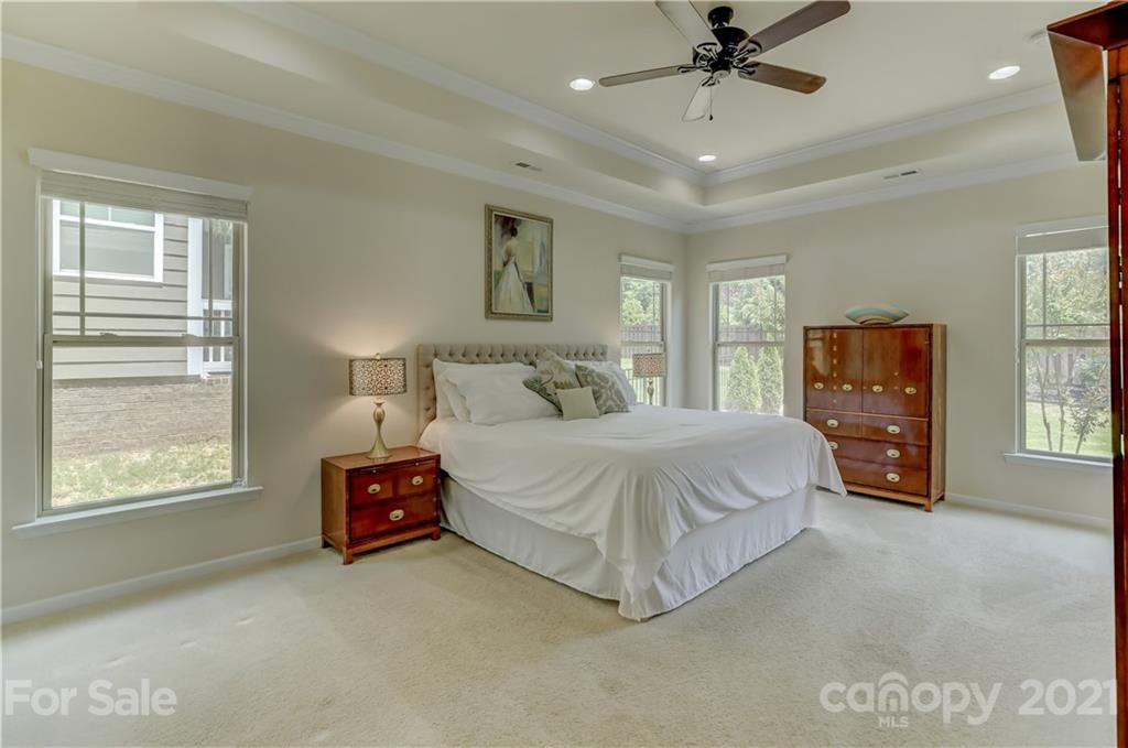 5202 Waterloo Drive Tega Cay, SC 29708 - Photo 21 of 44 a spacious bedroom with a bed and a cabinets