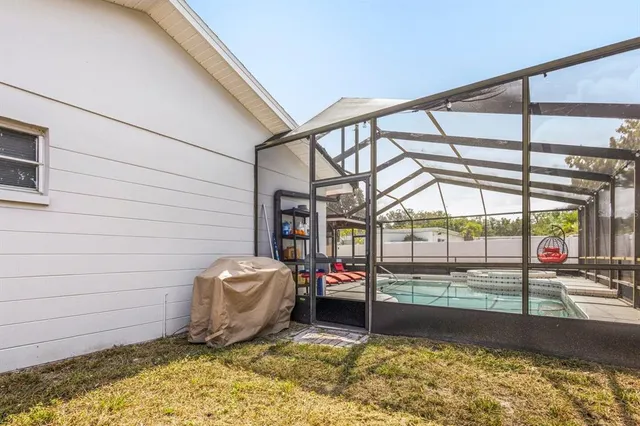 a living room with a rug