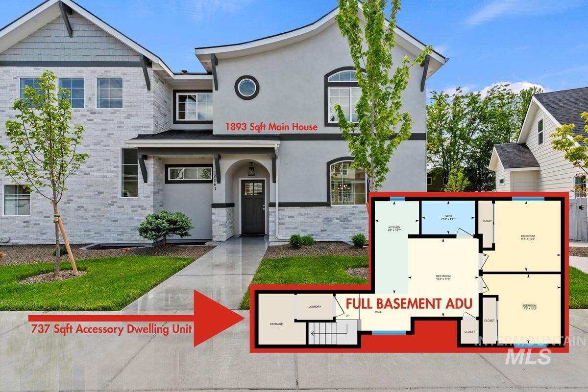 10061 West McMillan Road Boise, ID 83704 - Photo 1 of 1 View of front of house featuring stucco siding and brick siding