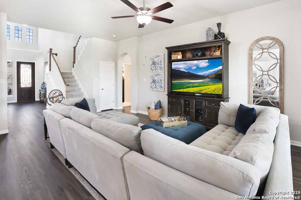 315 Canton Chase Cibolo, TX 78108 - Photo 17 of 36 a living room with furniture and a flat screen tv