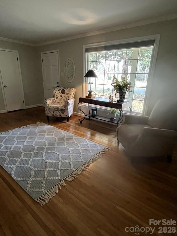 2800 Spring Valley Road Charlotte, NC 28210 - Photo 4 of 31 a living room with furniture a rug and a floor to ceiling window