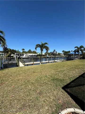 a view of a lake with houses