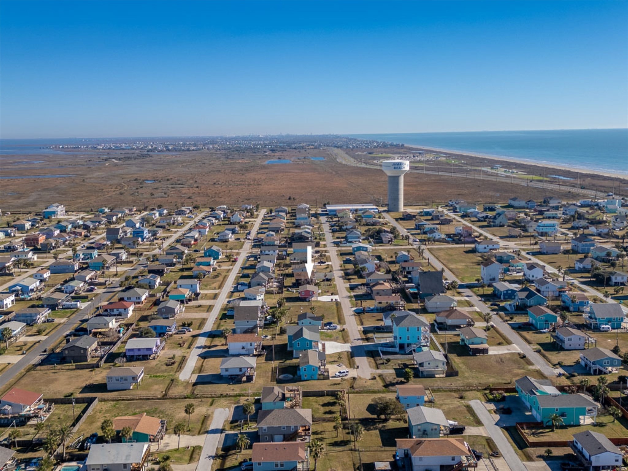 16618 Jean Lafitte Road Jamaica Beach, TX 77554 - Photo 42 of 47 an aerial view of a city