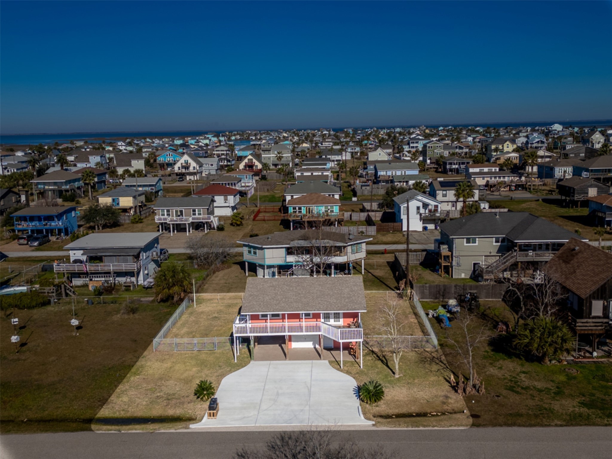 16618 Jean Lafitte Road Jamaica Beach, TX 77554 - Photo 8 of 47 an aerial view of a city