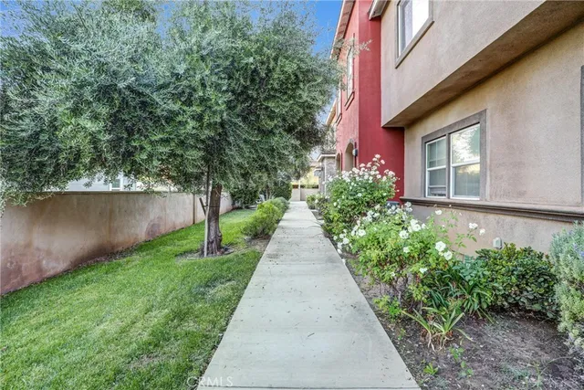 front view of a house with a pathway