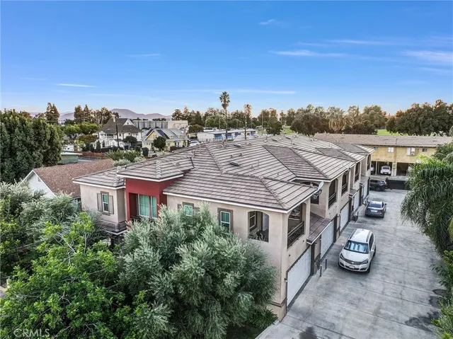 an aerial view of multiple house